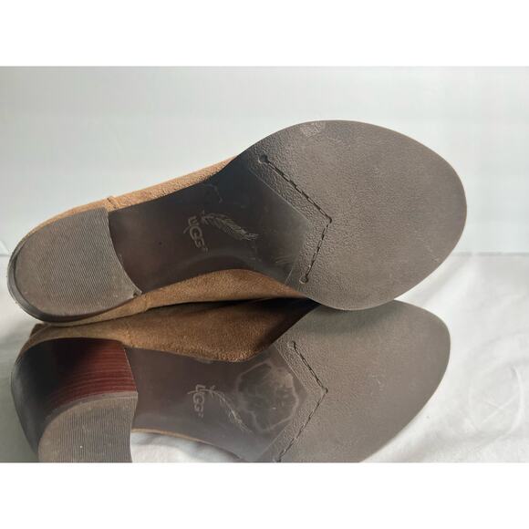 UGG Analise Lace Up Shearling Ankle‎ Booties Size 10 Chestnut - Picture 9 of 15
